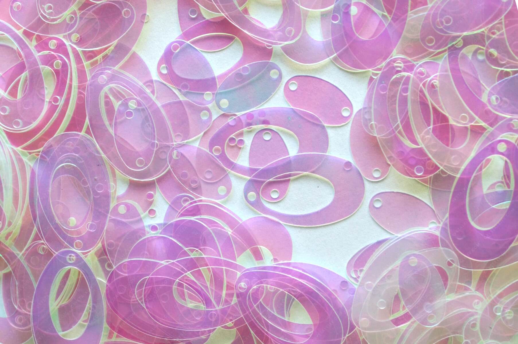 Паєтки Lt. Rose Transparent AB 21х12мм